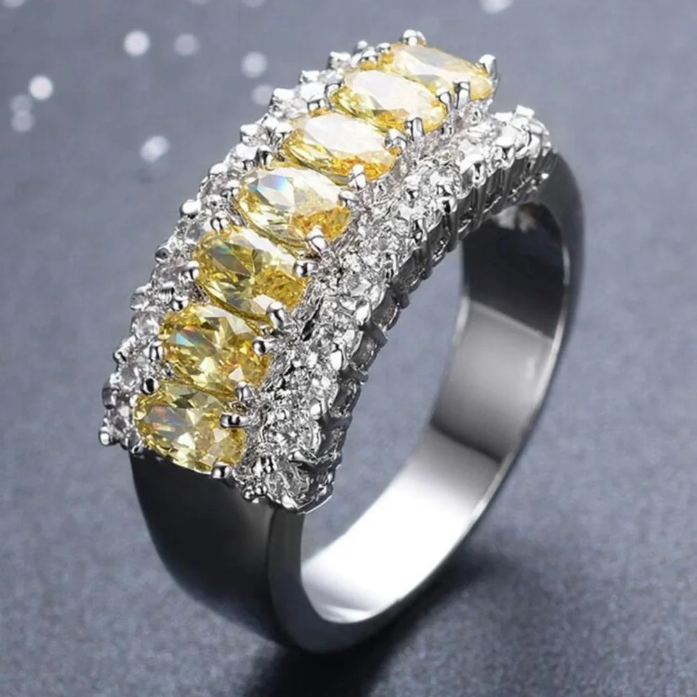 CITRINE BRIDAL WEDDING RING